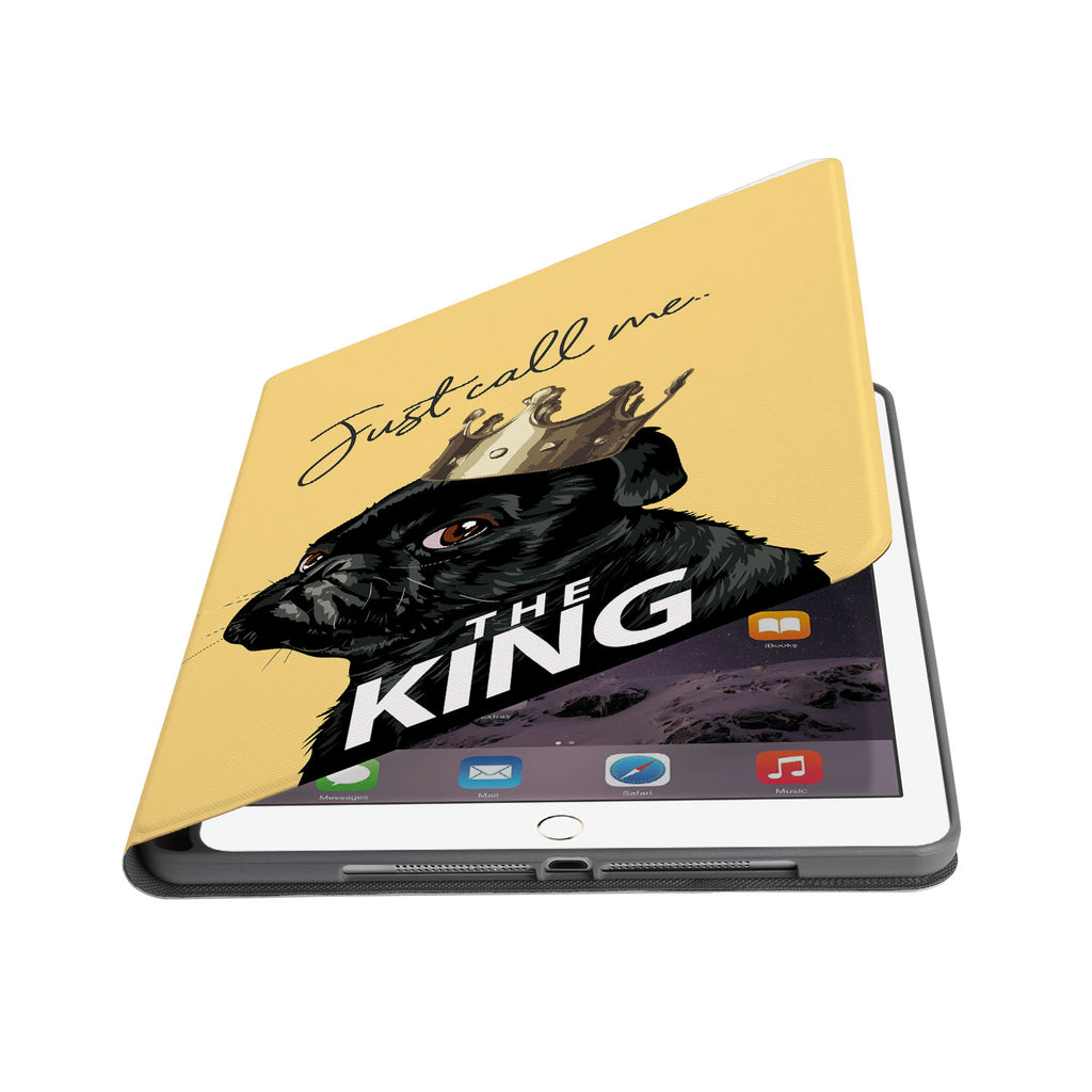 Auto wake and sleep function of the personalized iPad folio case with Dog Fun design