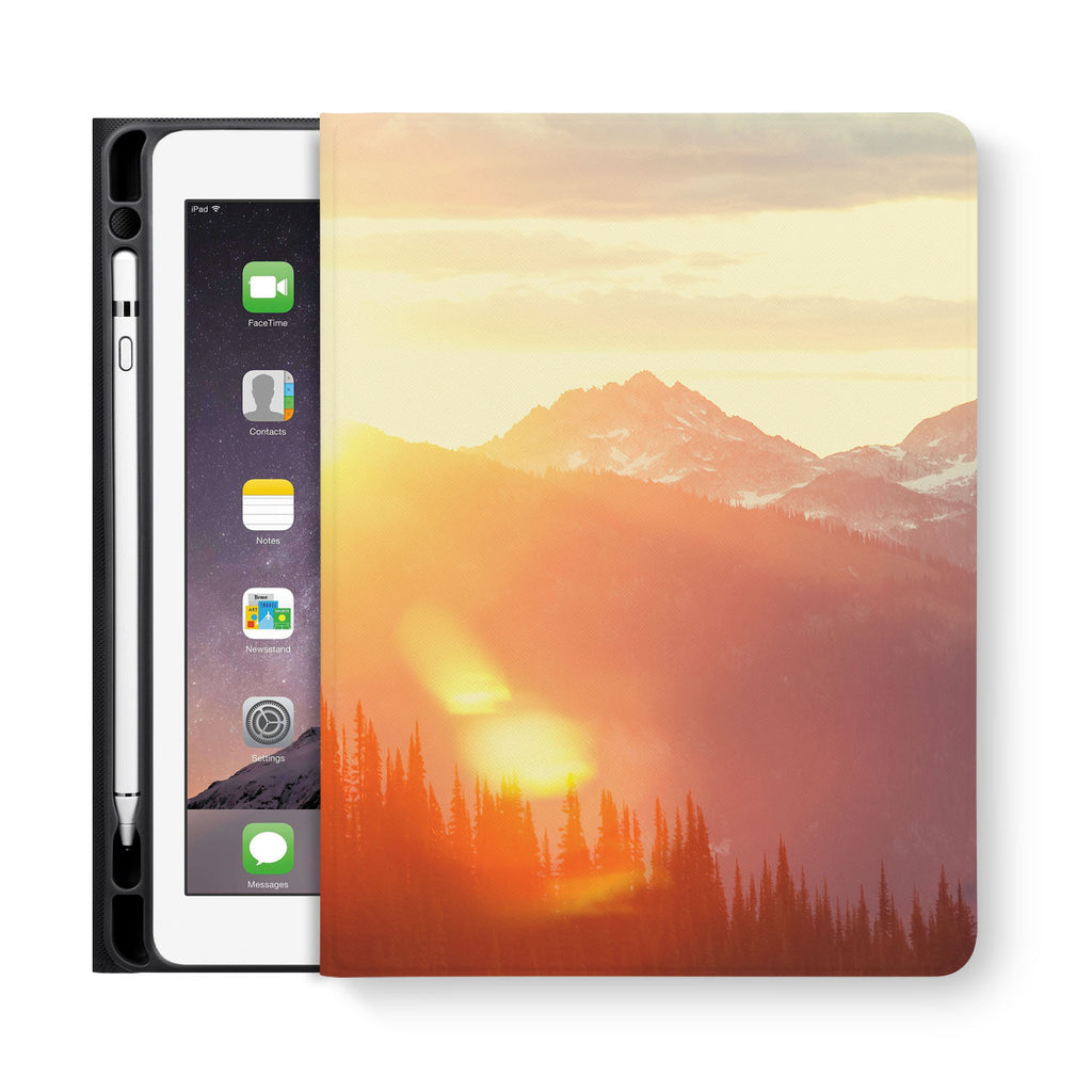 frontview of personalized iPad folio case with 6 design