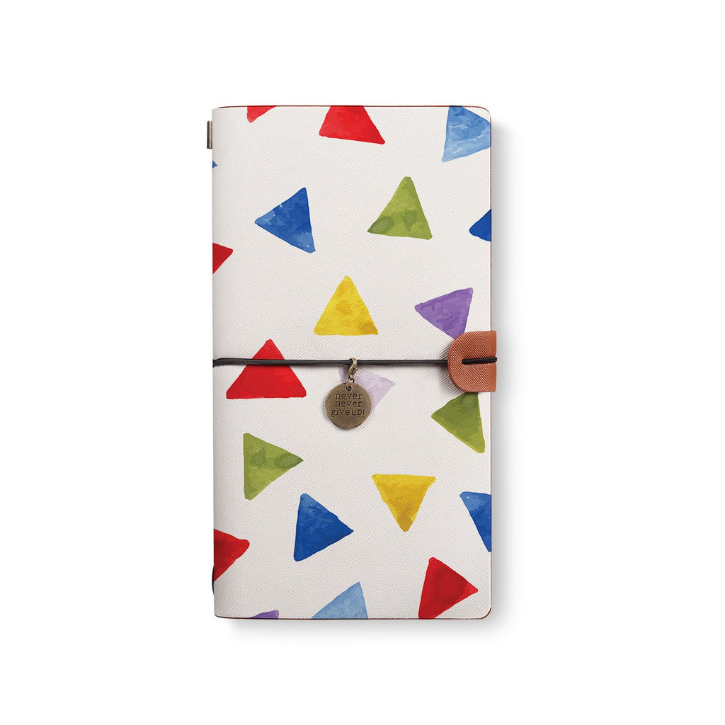 the front top view of midori style traveler's notebook with 1 design