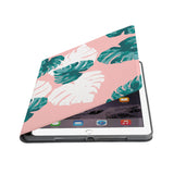 Auto wake and sleep function of the personalized iPad folio case with Pink Flower 2 design
