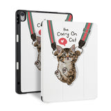 front and back view of personalized iPad case with pencil holder and 08 design