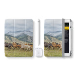 Vista Case iPad Premium Case with Horse Design perfect fit for easy and comfortable use. Durable & solid frame protecting the tablet from drop and bump.
