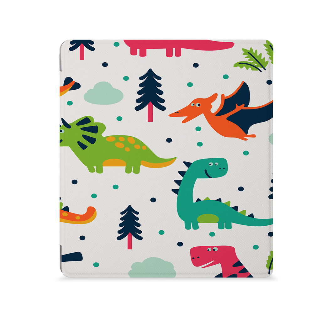 the Front View of Personalized Kindle Oasis Case with Dinosaur design - swap