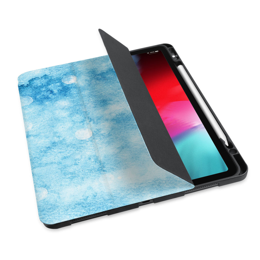 personalized iPad case with pencil holder and Winter design - swap