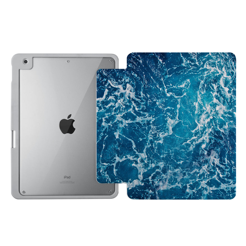 Vista Case iPad Premium Case with Ocean Design uses Soft silicone on all sides to protect the body from strong impact.