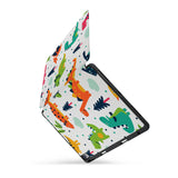 personalized iPad case with pencil holder and Dinosaur design