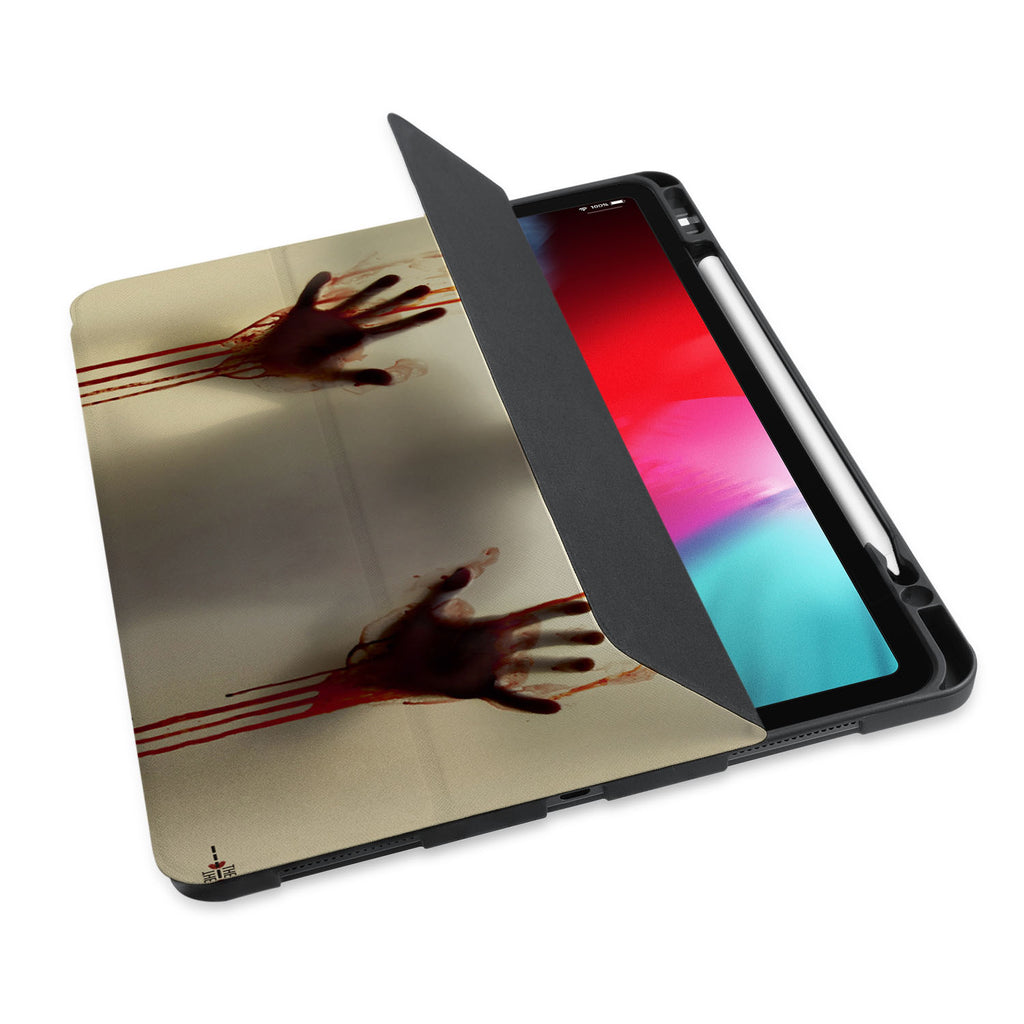 personalized iPad case with pencil holder and Horror design - swap