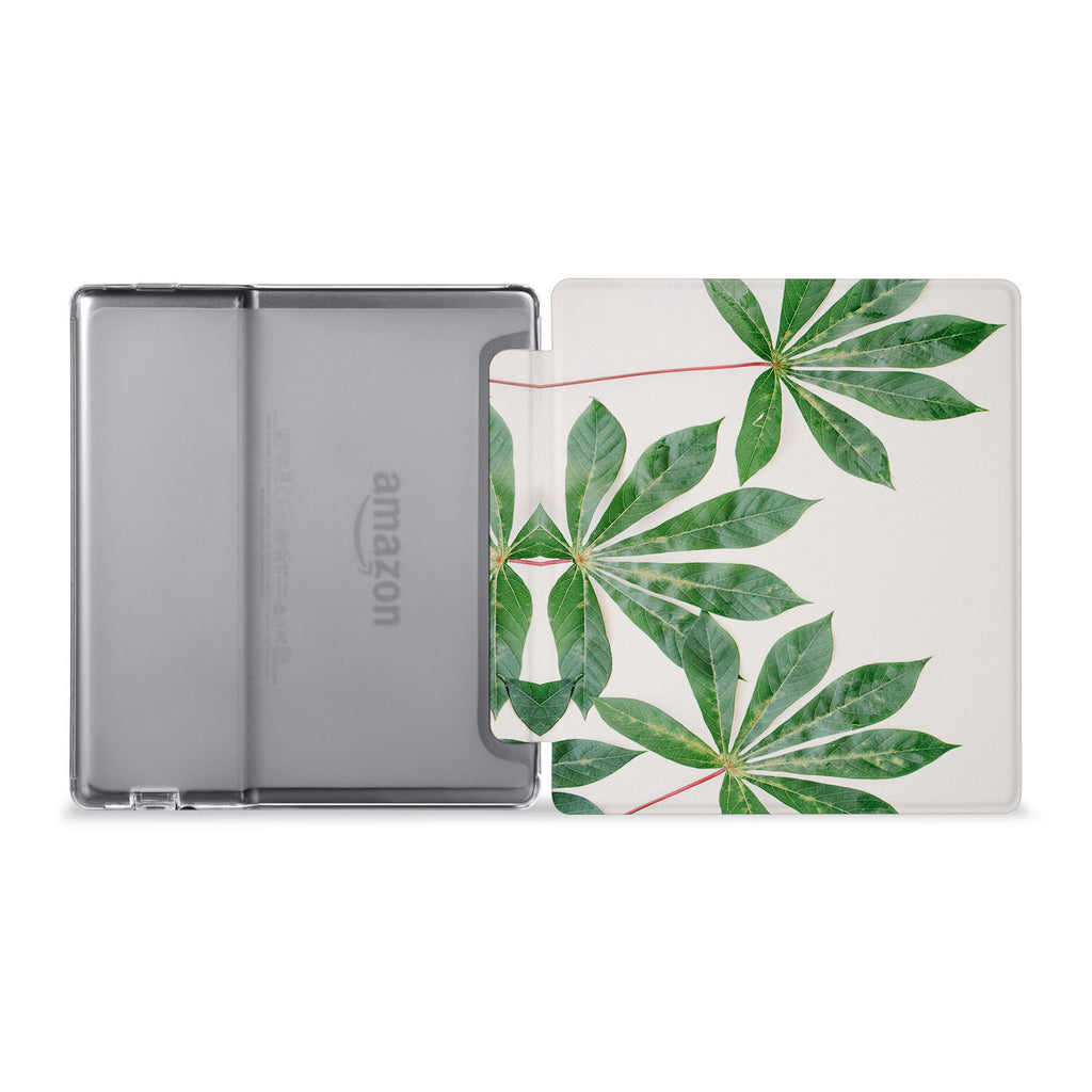 The whole view of Personalized Kindle Oasis Case with Flat Flower design