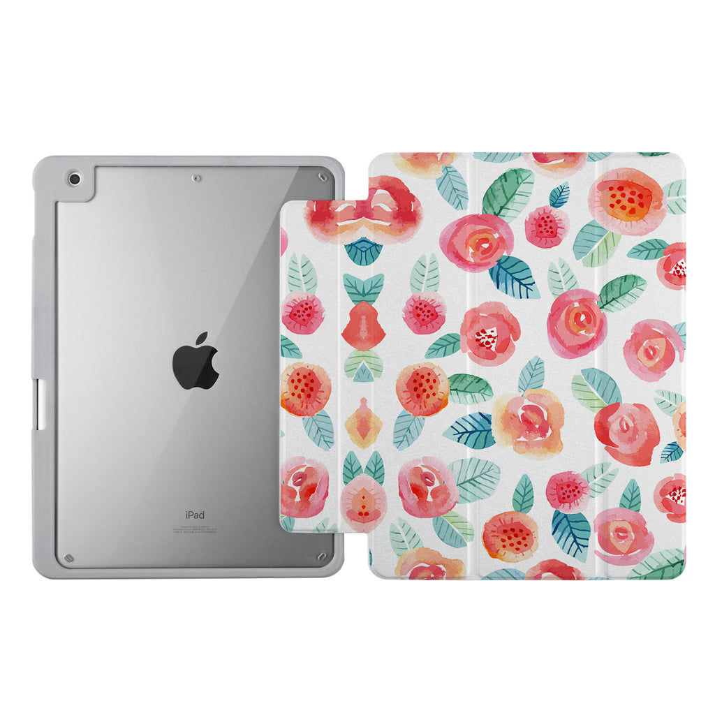 Vista Case iPad Premium Case with Rose Design uses Soft silicone on all sides to protect the body from strong impact.