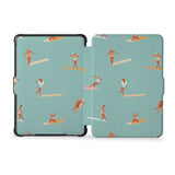 the whole front and back view of personalized kindle case paperwhite case with Summer design