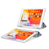 iPad SeeThru Casd with Feather Design Rugged, reinforced cover converts to multi-angle typing/viewing stand
