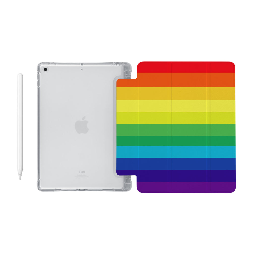 iPad SeeThru Casd with Rainbow Design Fully compatible with the Apple Pencil