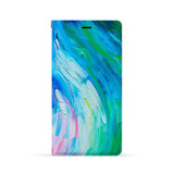 Front Side of Personalized iPhone Wallet Case with Abstract Painting design