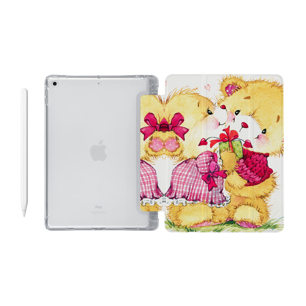 iPad SeeThru Casd with Bear Design Fully compatible with the Apple Pencil