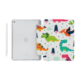 iPad SeeThru Casd with Dinosaur Design Fully compatible with the Apple Pencil