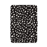 front view of personalized kindle paperwhite case with Polka Dot design - swap