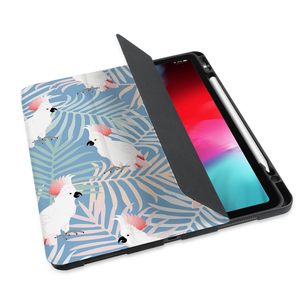 personalized iPad case with pencil holder and Bird design - swap
