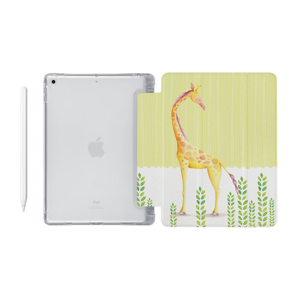 iPad SeeThru Casd with Cute Animal 2 Design Fully compatible with the Apple Pencil