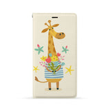 Front Side of Personalized iPhone Wallet Case with Cute Forest Friends design