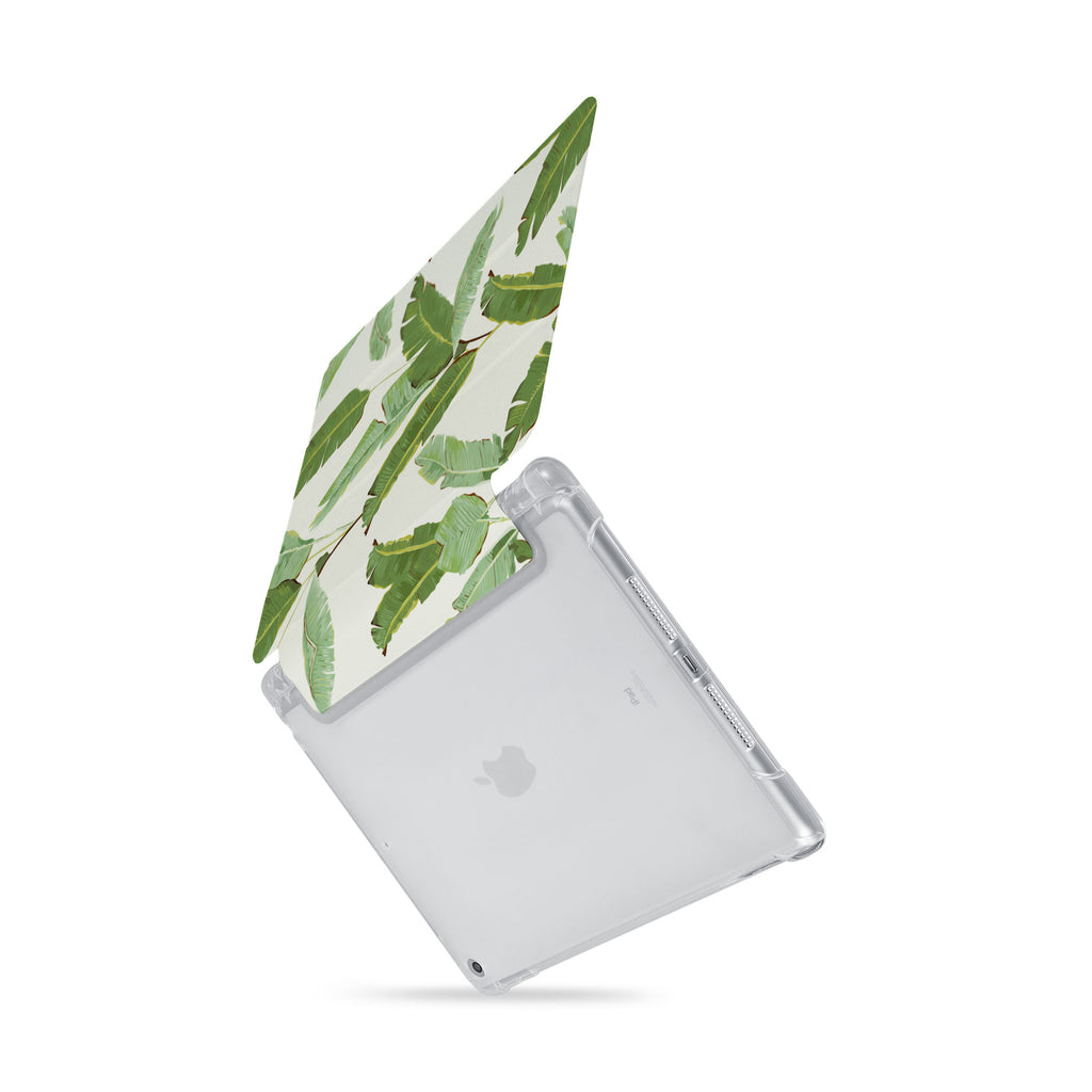 iPad SeeThru Casd with Green Leaves Design  Drop-tested by 3rd party labs to ensure 4-feet drop protection