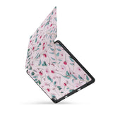 personalized iPad case with pencil holder and Flat Flower 2 design