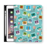 frontview of personalized iPad folio case with 3 design