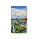 the front top view of midori style traveler's notebook with 3 design