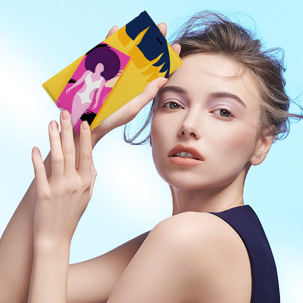 Personalized iPhone Wallet Case with Hello Summer desig marries a wallet with an Samsung case, combining two of your must-have items into one brilliant design Wallet Case. 