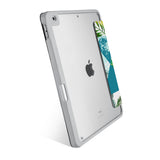 Vista Case iPad Premium Case with Tropical Leaves Design has HD Clear back case allowing asset tagging for the tablet in workplace environment.