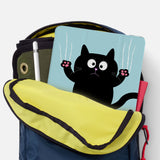 iPad SeeThru Casd with Cat Kitty Design has Secure closure