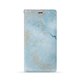 Front Side of Personalized iPhone Wallet Case with Marble Gold design