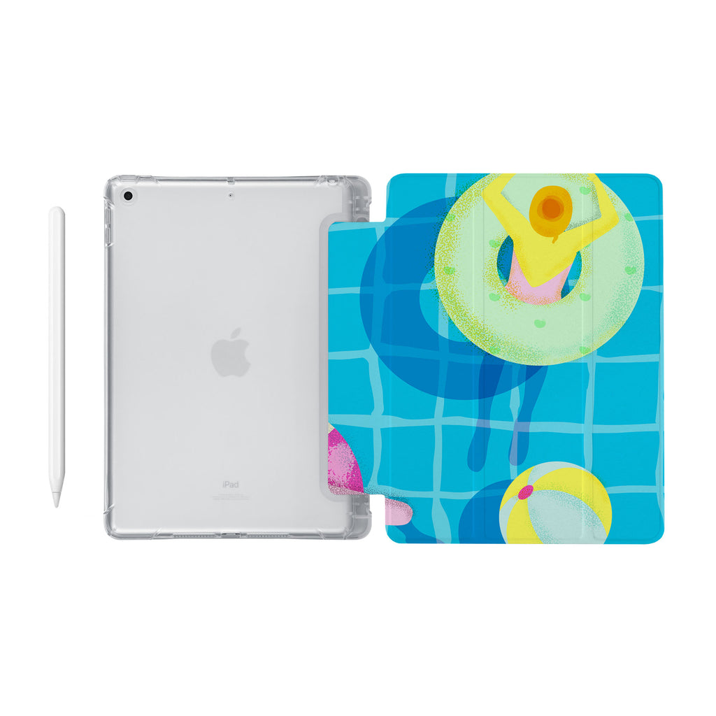 iPad SeeThru Casd with Beach Design Fully compatible with the Apple Pencil