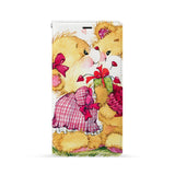 Front Side of Personalized Huawei Wallet Case with Cute Bear design