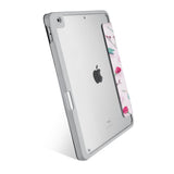 Vista Case iPad Premium Case with Flat Flower 2 Design has HD Clear back case allowing asset tagging for the tablet in workplace environment.