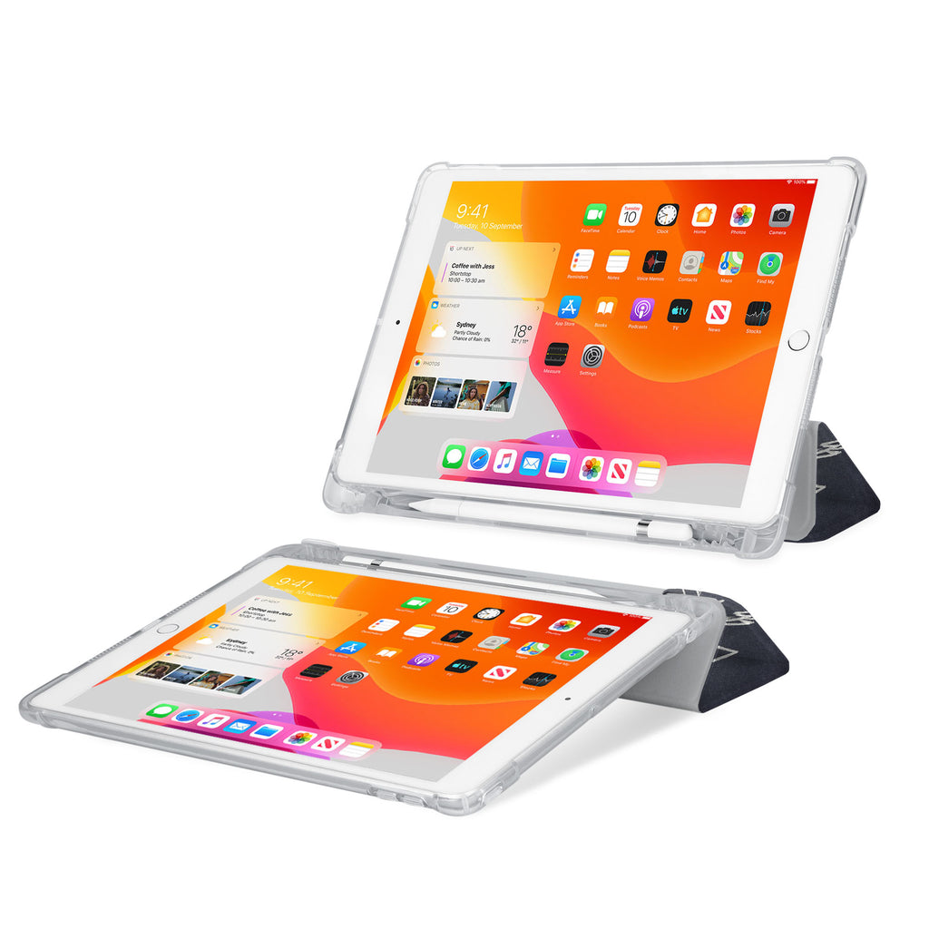 iPad SeeThru Casd with Astronaut Space Design Rugged, reinforced cover converts to multi-angle typing/viewing stand