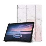 Personalized Samsung Galaxy Tab Case with Pink Marble design provides screen protection during transit