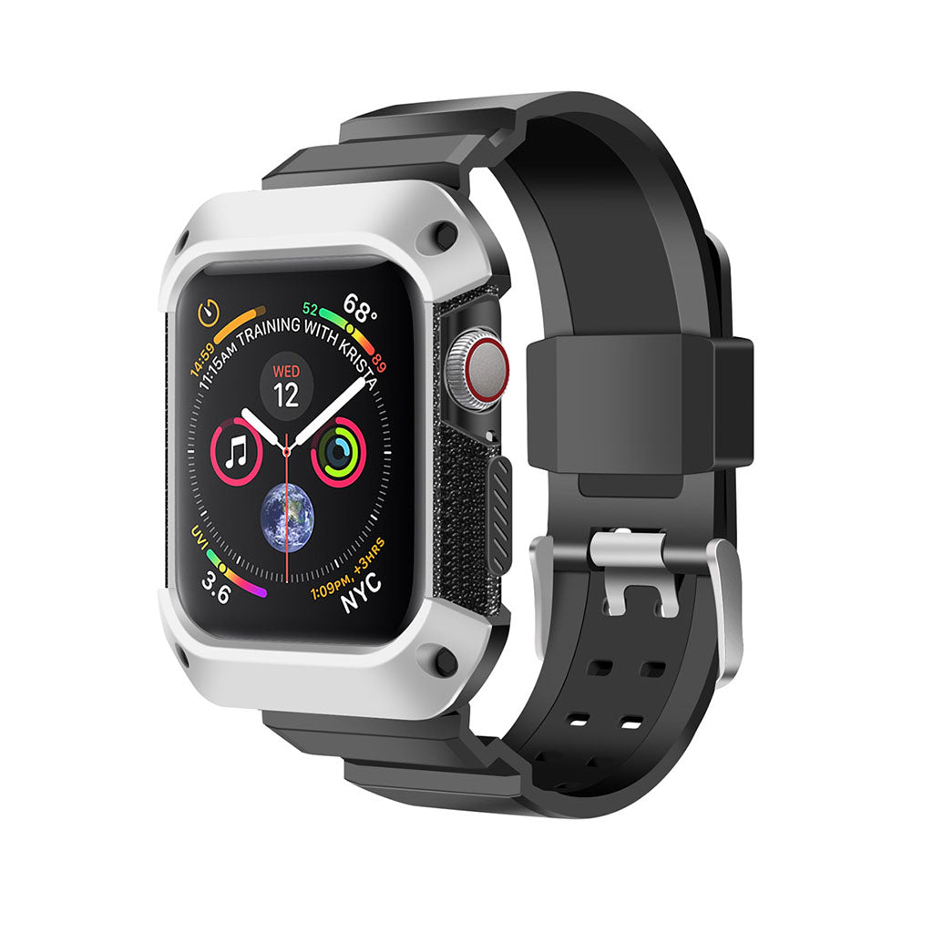 Rugged Armor Band for Apple Watch - Silver